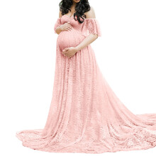 Maternity floral lace dress with ribbon waist XL