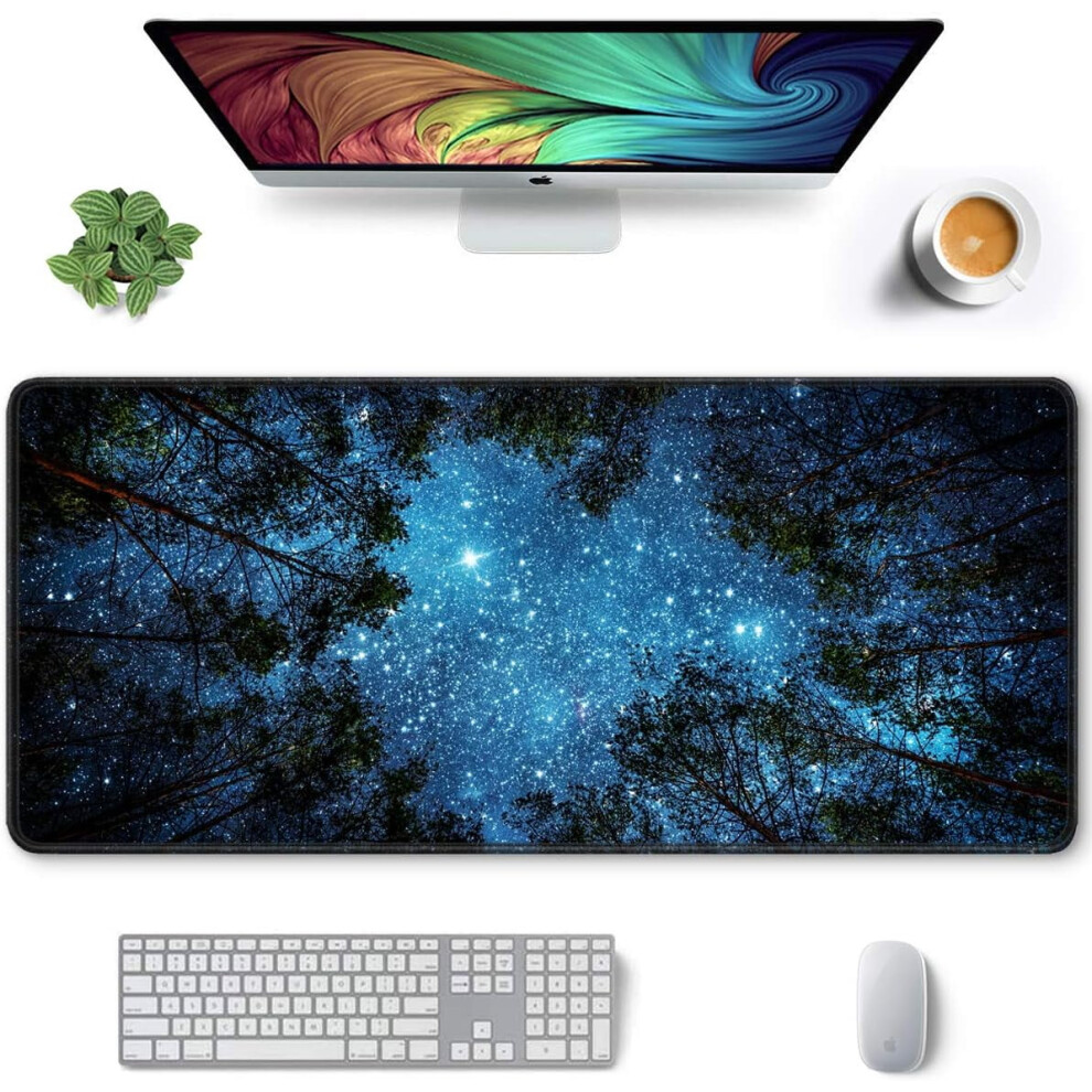 Xxl Gaming Mouse Pad Night Sky Design 35.4X15.7 Inch 9152228925502
