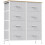 Fabric Dresser with 8 Drawers Light Gray 1