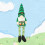 St. Patricks stripete dukkepynt, ansiktsløs, 1 stk. 6