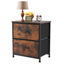 Fabric Dresser with Drawers 20 Inch Adjustable Nightstand