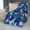 Manta de flanela camuflada azul-escura, 152 x 203 cm (60 x 80 polegadas) 2
