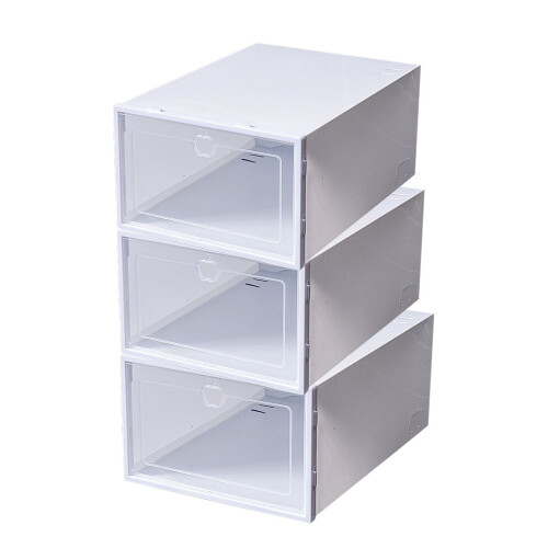 Stackable Plastic Shoe Boxes Clear Front 13x9x5.5 cm 2