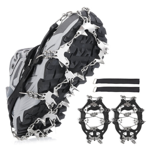 Lixada ice grips for shoes 32 spikes