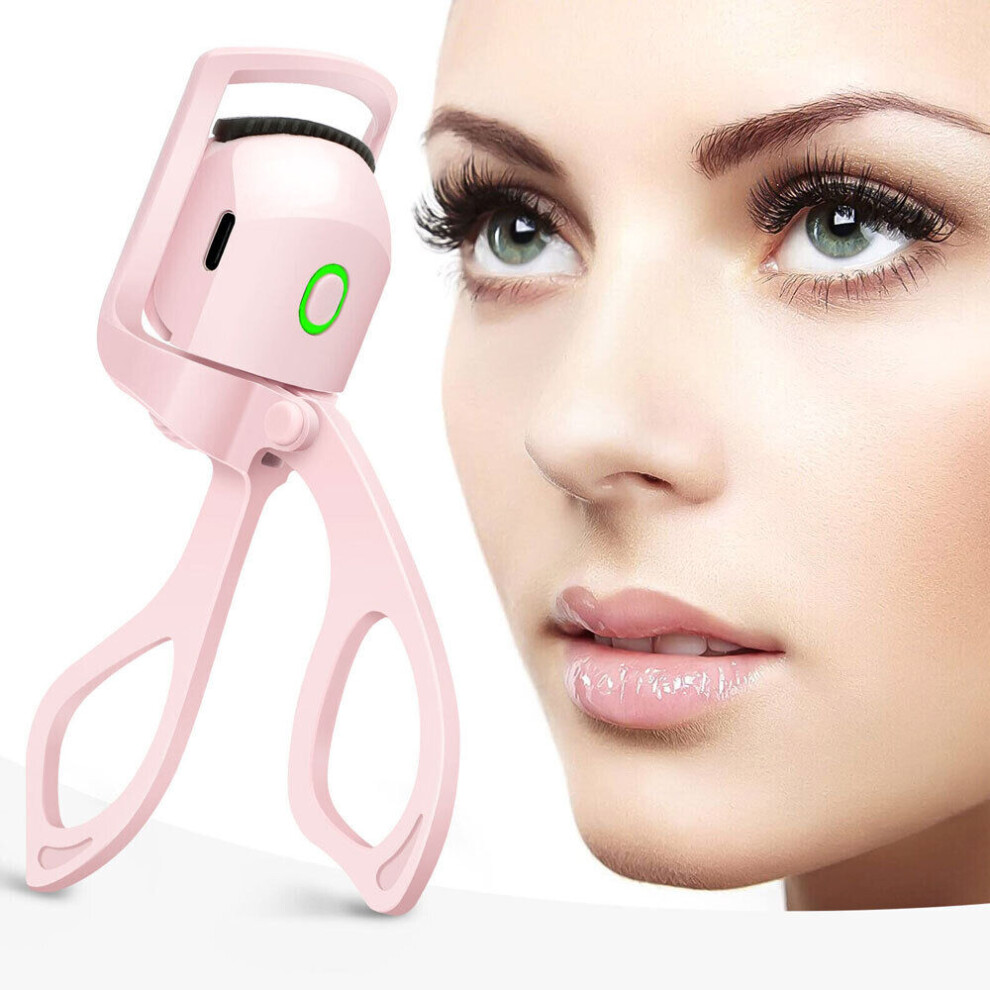 Heated Eyelash Curler USB Rechargeable Pink