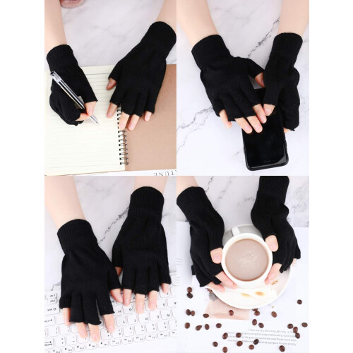 Γυναικεία πλεκτά γάντια χωρίς δάχτυλα Winter4Pairs 1