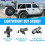 Tailgate Hinge Flagpole Holder Antenna Bracket Tailgate 2-in-1 Flagpole Bracket for  JK JL BJ40 Universal 4