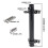 Tailgate Hinge Flagpole Holder Antenna Bracket Tailgate 2-in-1 Flagpole Bracket for  JK JL BJ40 Universal 9