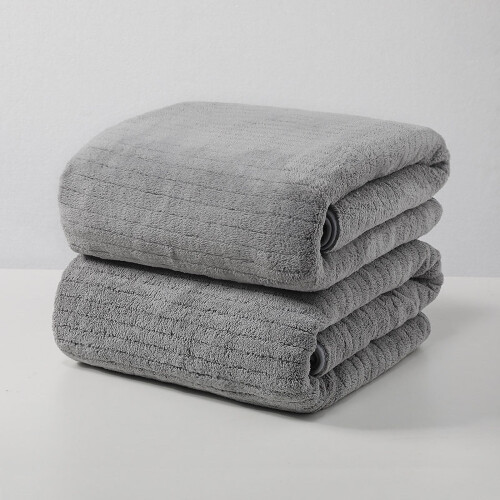 Bath Towels Microfiber Coral Velvet 4 Pack 75x35cm 1