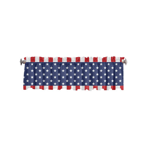 Independence Day Kitchen Curtains Valance Red Blue White 1