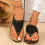 Sorte damesandaler med kilehæl, størrelse 10 6