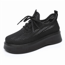 Ademende platform sneakers van mesh voor dames (1 paar)