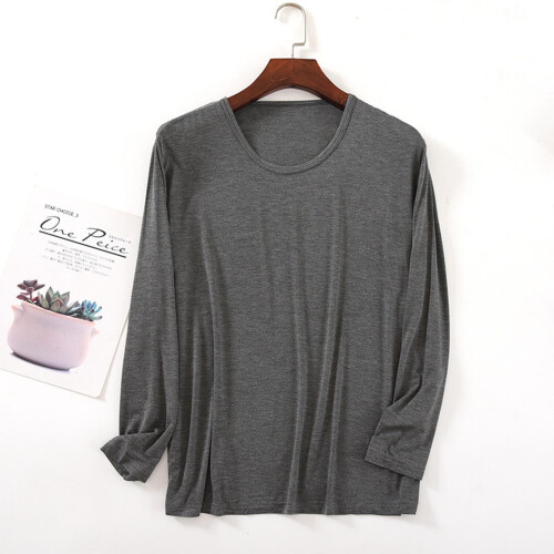 Γυναικείο Πουκάμισο Ύπνου με Στριφτό Ντεκολτέ και Μακρυμάνικο Μονόχρωμο