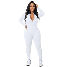 Dames shapewear bodysuit met buikcorrectie, V-hals, lange pijpen