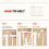 EDX dog gate white pressure-mounted 30 inch height 2