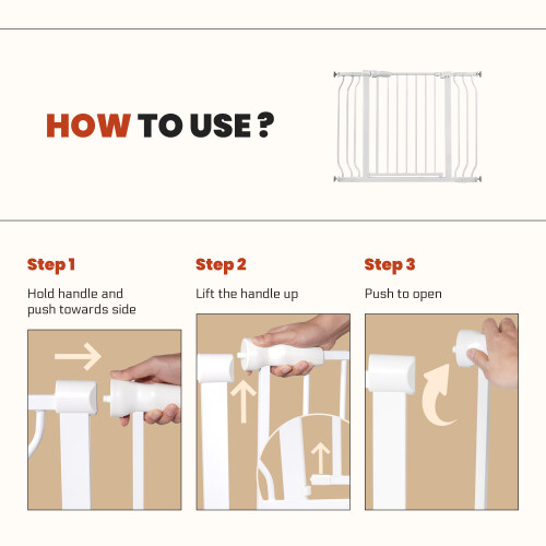 EDX dog gate white pressure-mounted 30 inch height 1