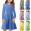 Mädchenkleid mit langen Ärmeln in A-Linie, Größe 10-12 1
