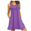 Camicia da notte da donna senza maniche con scollo a V, viola, taglia L 1