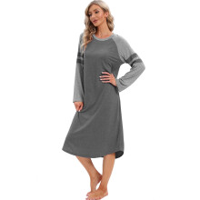 Camicia da notte da donna con maniche raglan e scollo rotondo, ultra morbida