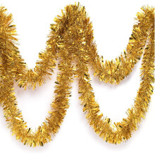 Goldene Lametta-Girlande, 10 m (1 Packung)