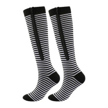 Calze a compressione al ginocchio, grigie, taglia 2XL, 1 paio