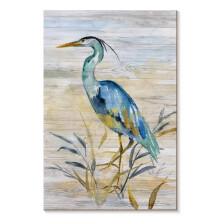 Blue Heron II pystysuora canvas-taulu, seinälle maalattu 20 x 30 cm