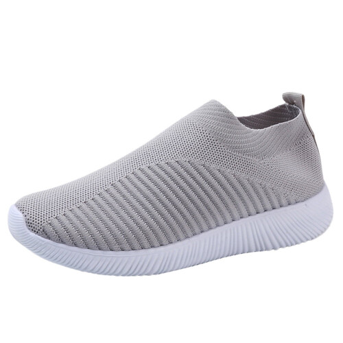 Damen-Laufschuhe mit Mesh-Sohle, grau, Größe 6
