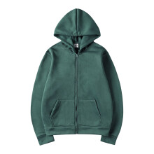 Sudadera con capucha y cremallera para hombre, color verde, talla XL