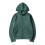 Herensweatshirt met capuchon en rits, effen groen, maat XL 1