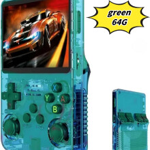 R36S handheld game console green 64GB