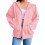 Giacca da donna leggera con cappuccio e zip intera, rosa, taglia L 1