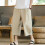 Calças capri masculinas em linho e algodão, corte folgado, estilo harém. 6