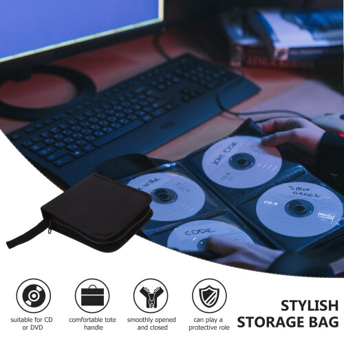 CD case portable travel 40-disc zipper protective bag 2