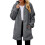 Damen-Sherpa-Fleecejacke, Grau, XL 3