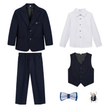 Ensemble de costume décontracté bleu marine pour garçon, taille 12-13 ans