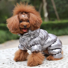 Abrigo de invierno impermeable para perros, traje de nieve de forro polar cálido para perros pequeños