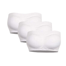 Dames mouwloze tube top van polyester, wit, maat 4XL
