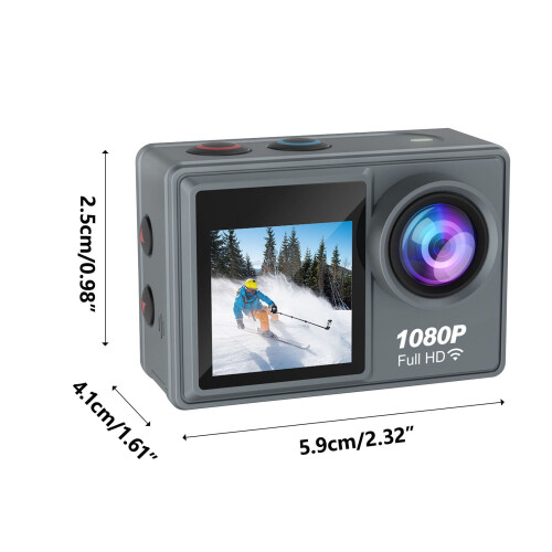 Wireless Action Cam Color Screen 140 HD Wide-Angle 1080P 2
