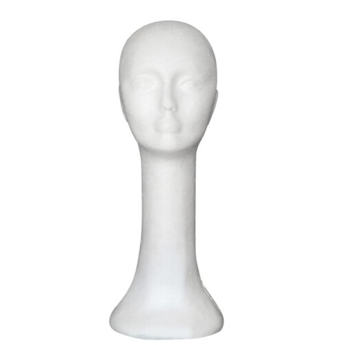 Wig Head Styrofoam Tall Female 1 Piece 1