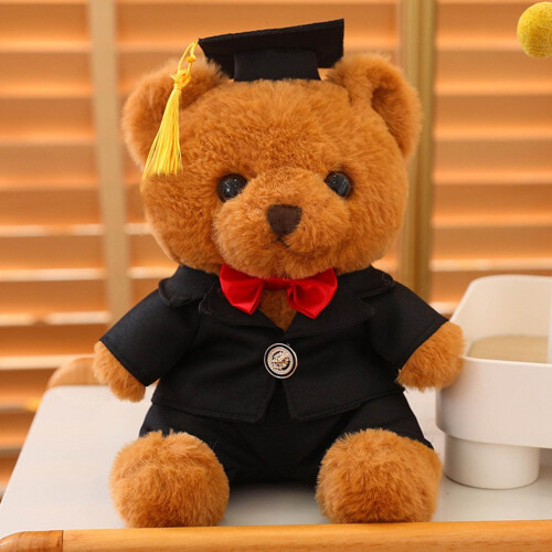 Ours en peluche marron clair « Remise de diplôme » 30 cm 1