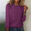 Damen-Langarmshirt aus Polyester, einfarbig, Rundhalsausschnitt 2