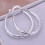 Rygai 925 Sterling Silver U-Shape Hoop Dangle Earrings 3