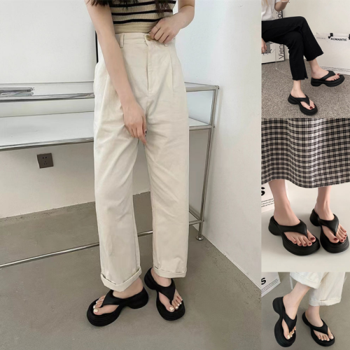 Damen-Flip-Flops mit dicker Sohle und rutschfester Laufsohle 1