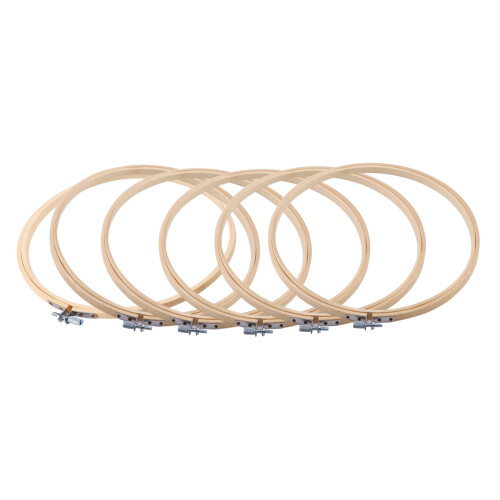Wooden Embroidery Hoops Round Adjustable 10 Inch 6 Pack 2