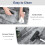 Fluffy Shag Area Rug Silver Gray 6x9 ft 6