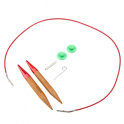 Bamboo Interchangeable Knitting Needles Set with Storage Bag 1