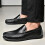 Ανδρικά δερμάτινα μοκασίνια με slip-on casual παπούτσια 7