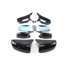 Glossy Black Style Side Mirror Cover Caps W/Lamp for 5 6 7 Series F10 F11 F07 F06 F12 F13 F01 F02 F03 F04