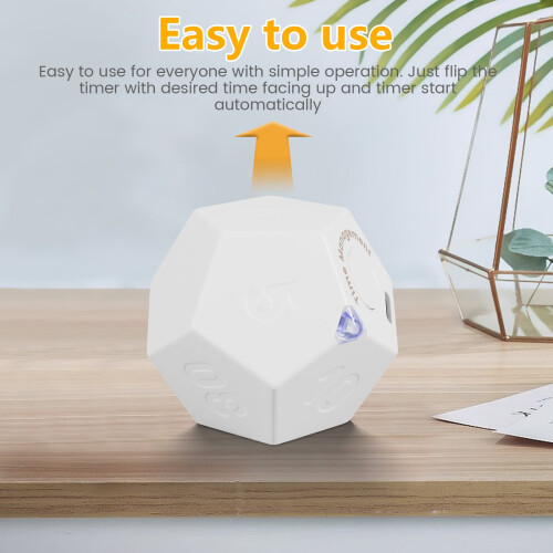 Mini Rechargeable Cube Timer with 2 Alarm Modes and 11 1