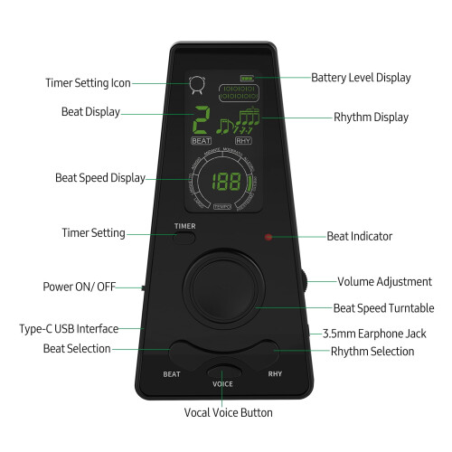 Digitales Metronom mit Timer und Temporegelung 2